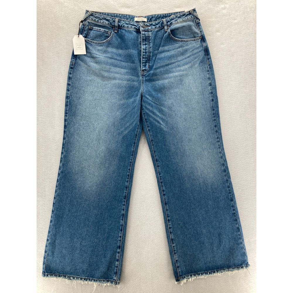 Cleo + Wolf High Rise Loose Jeans Mens‎ 38x32 Baggy Wide Leg Button Fly Western